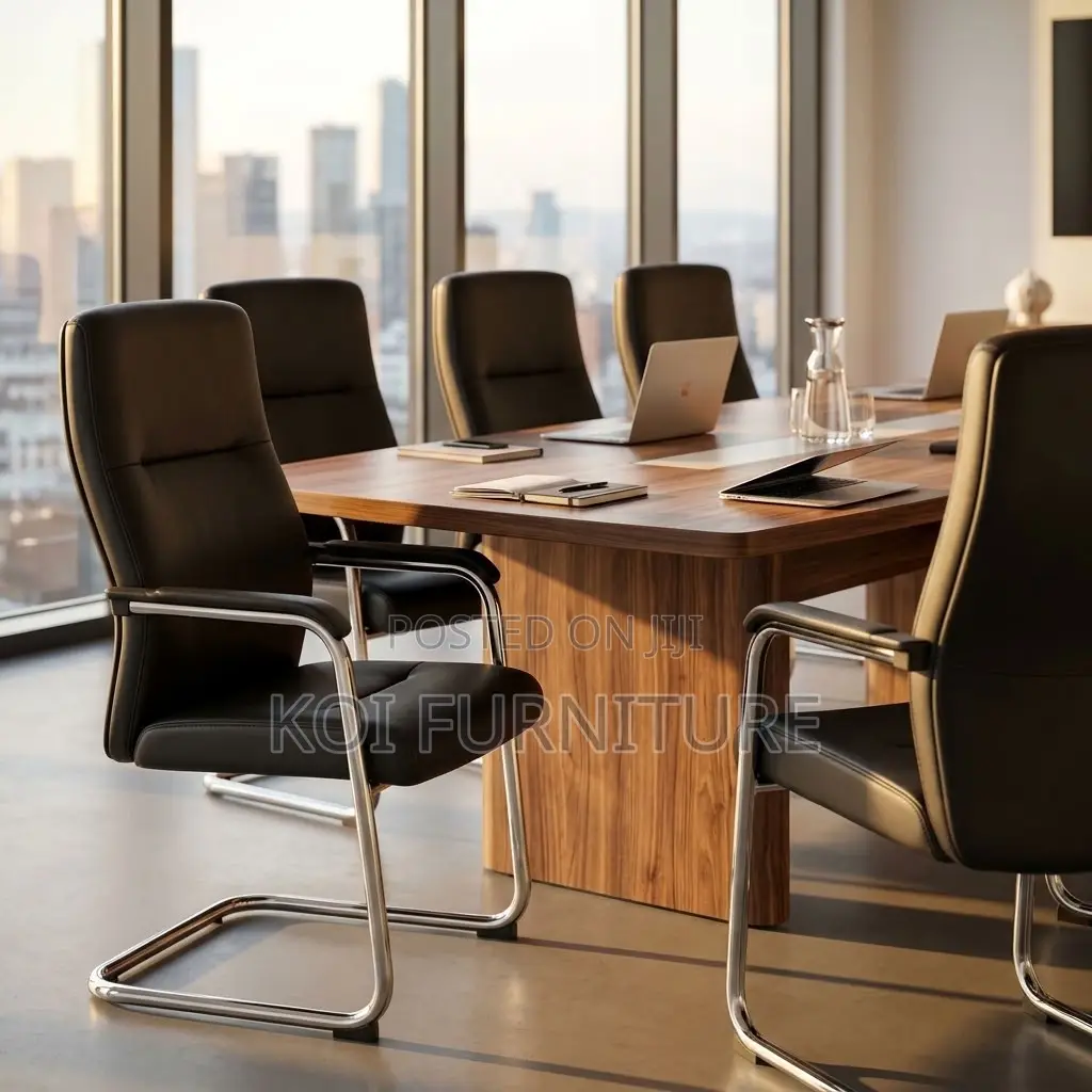 Office Chairs; Leather Executive High Back Office Visitor Chairs