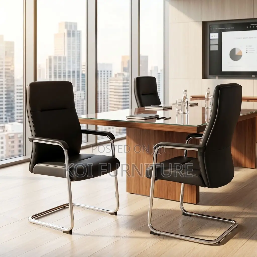 Office Chairs; Leather Executive High Back Office Visitor Chairs