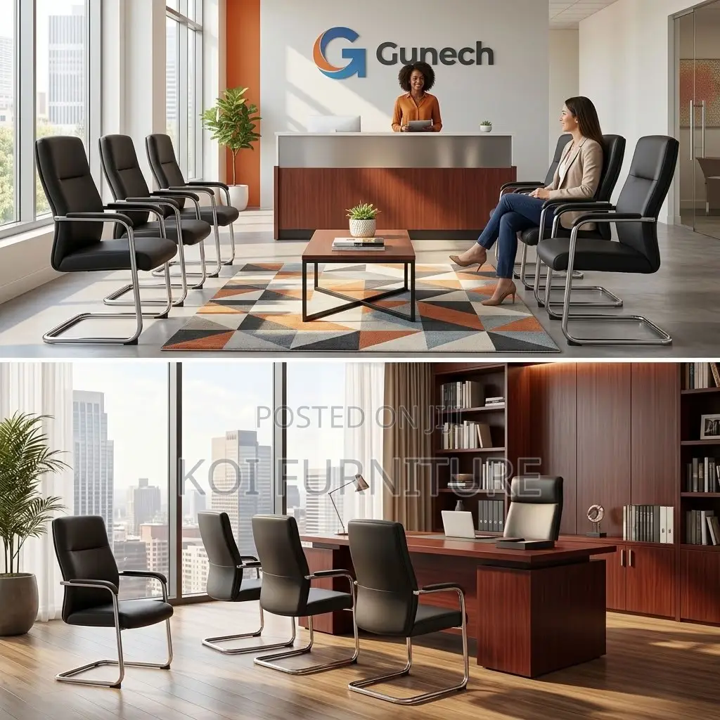 Office Chairs; Leather Executive High Back Office Visitor Chairs