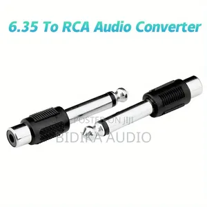 6.35MM Mono Plug Male to RCA Jack Female Audio Adaptor And