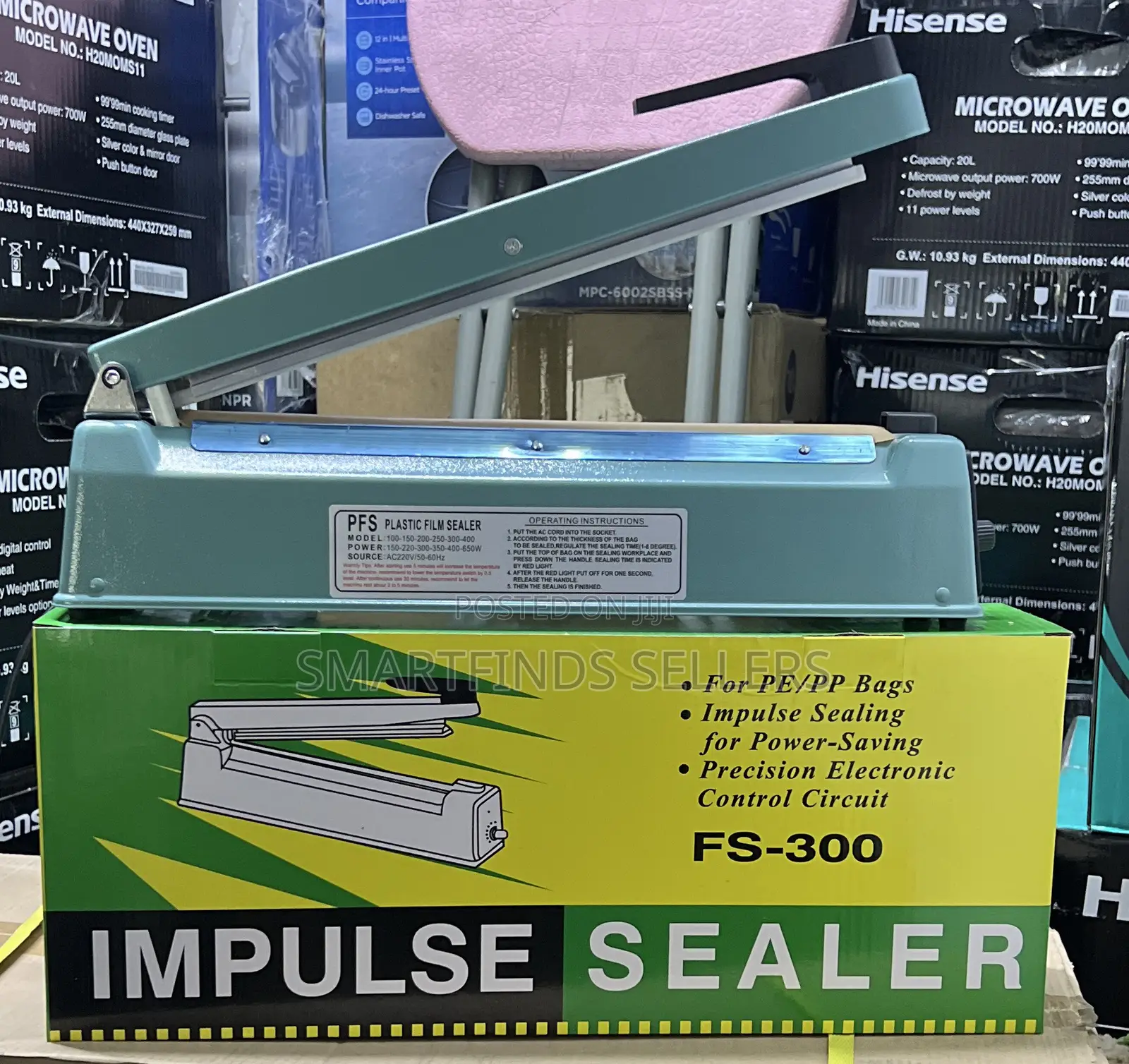 300mm Metallic Impulse Heat Sealer Machine for Plastic Bags