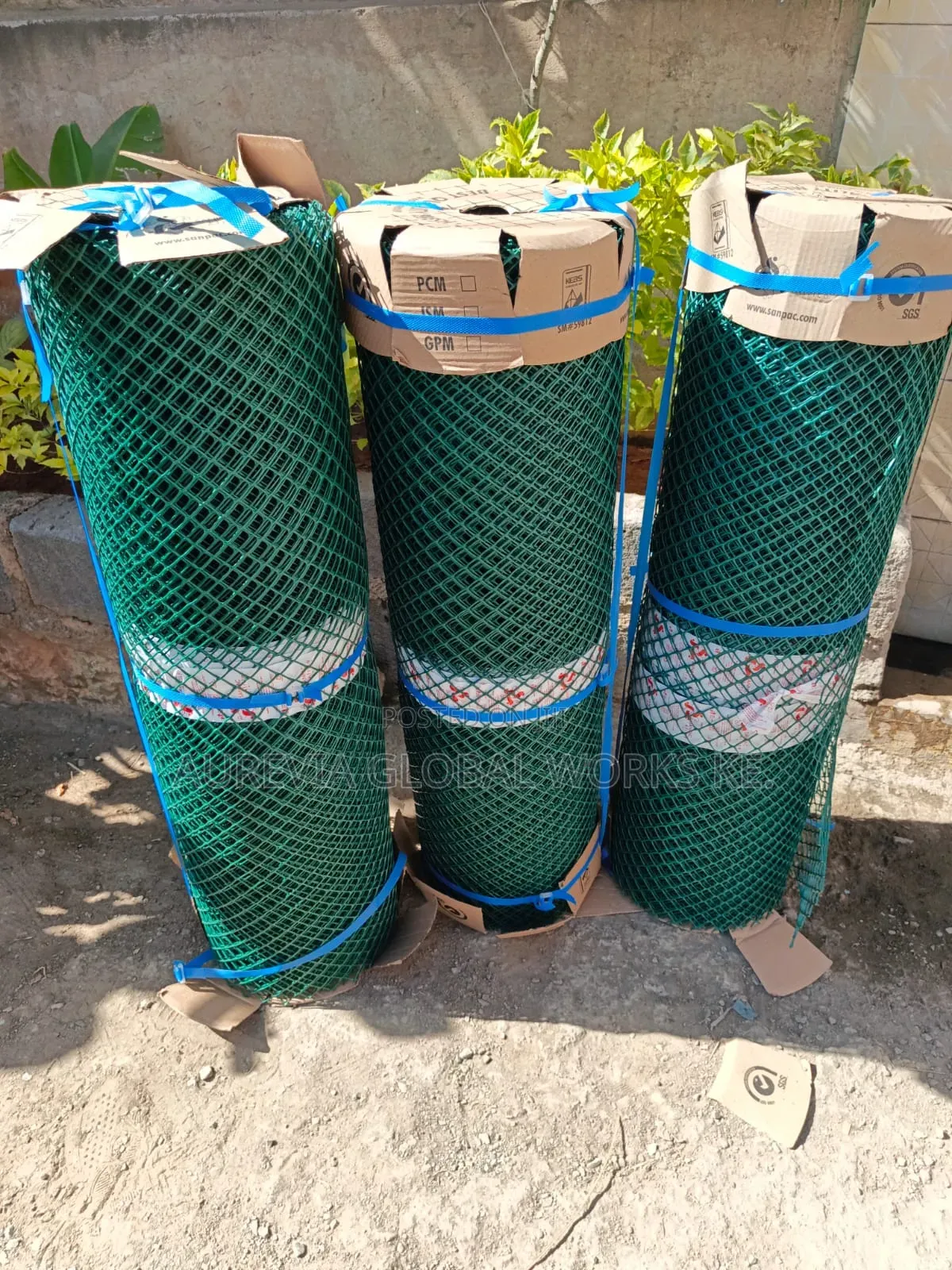 PVC Chain Link Green 6ft Coated