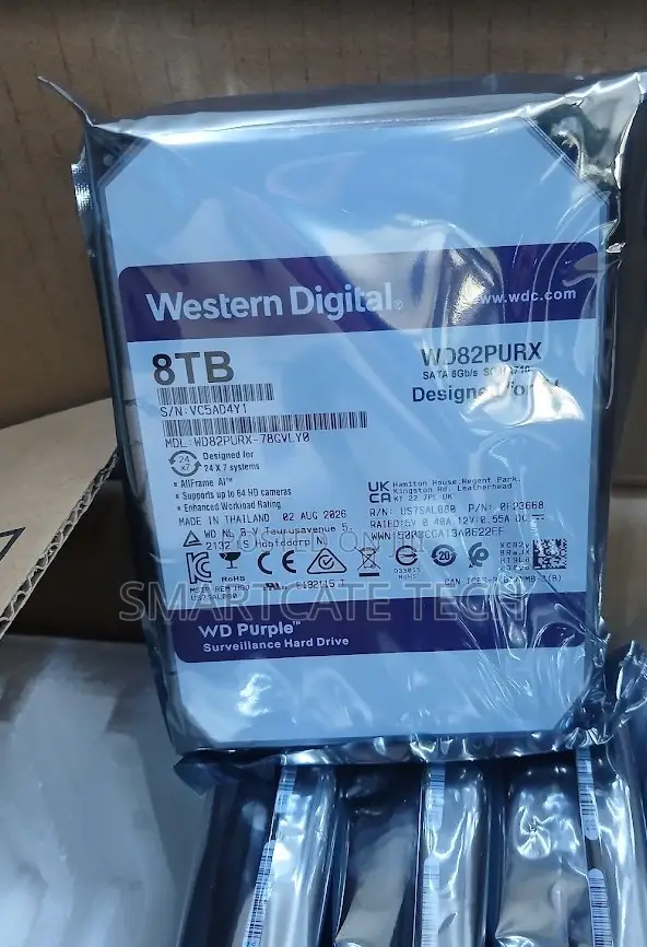 Western Digital 8TB WD Purple – High-Capacity CCTV Storage