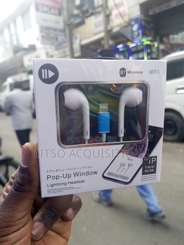 Wired Lightning Earphones for iPhone 7/8/X/11– Pop-Up Window Headset
