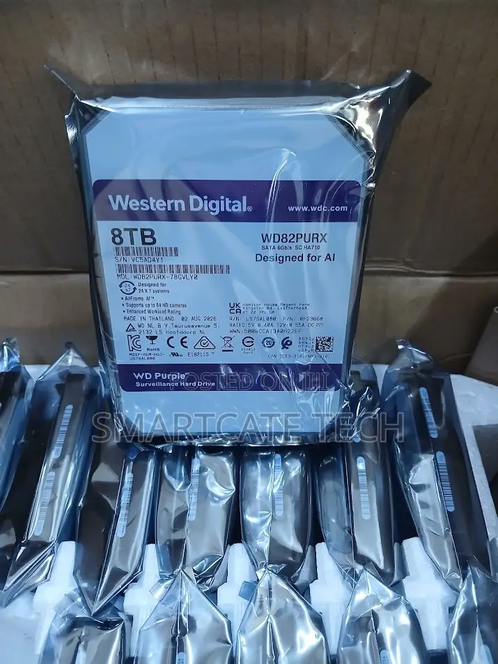 Western Digital Purple 8TB SATA Hard Drive for DVR & NVR