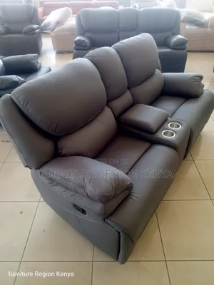 Two Seater Luxurious Recliner Sofa Gray