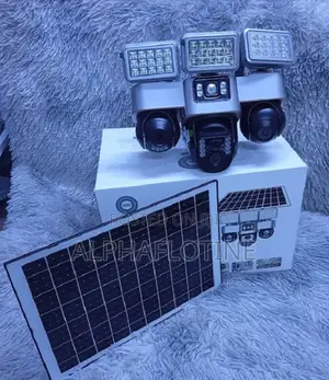 Solar-Powered, Triple-Lens 4G Security Camera With Solar LED Light
