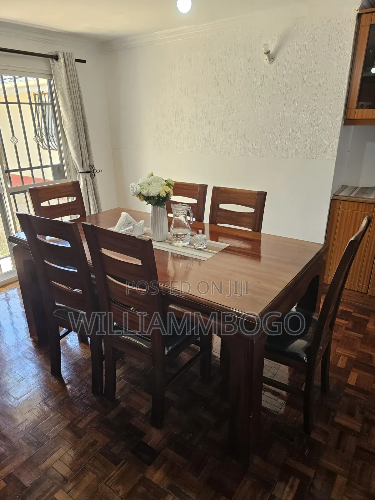 Dining Set 6 Seater ( Real Mahogany)