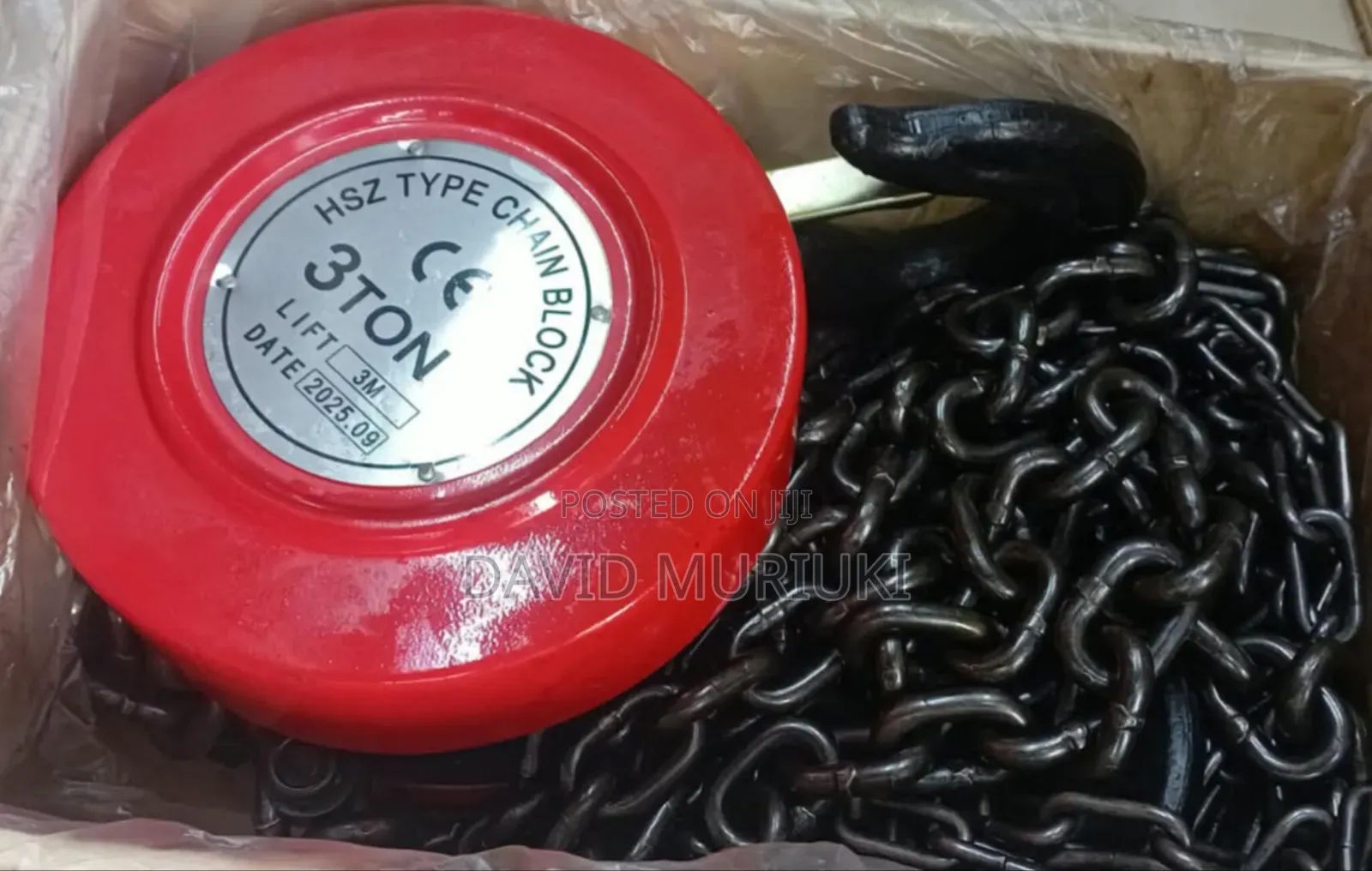 3 Tonnes Chain Block Hoist – 3 Metres