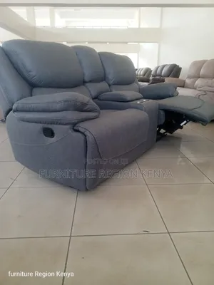 Dark Gray Two-Seater King-Size Recliner