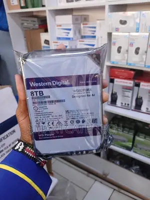WD Purple 8TB Security Surveillance Hard Drive – High Storage Capacity