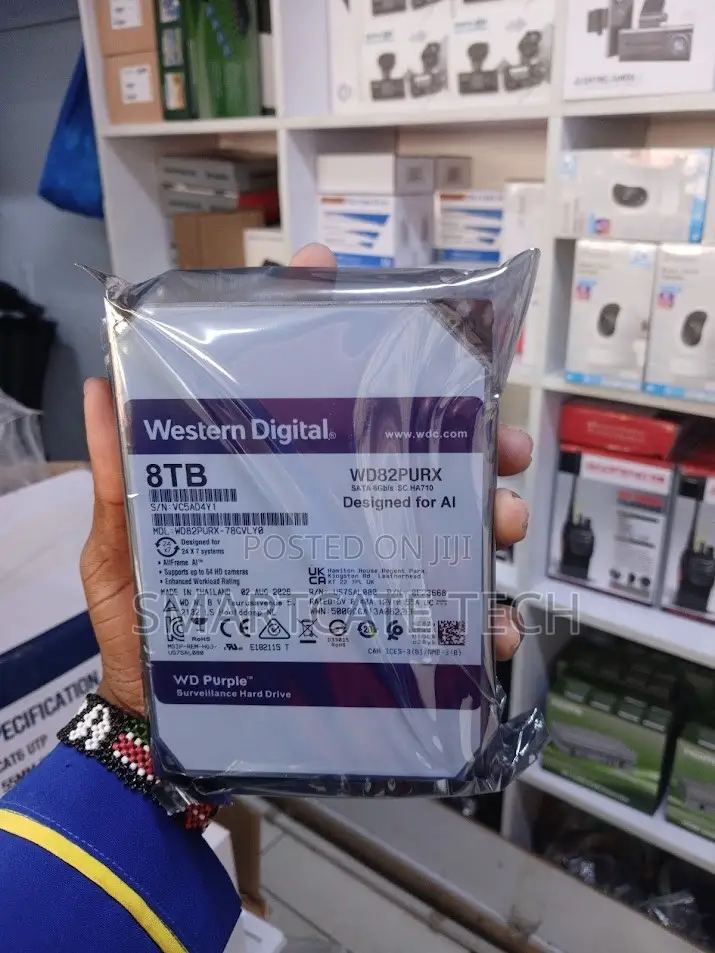 Western Digital WD Purple 8TB HDD for Professional CCTV Systems