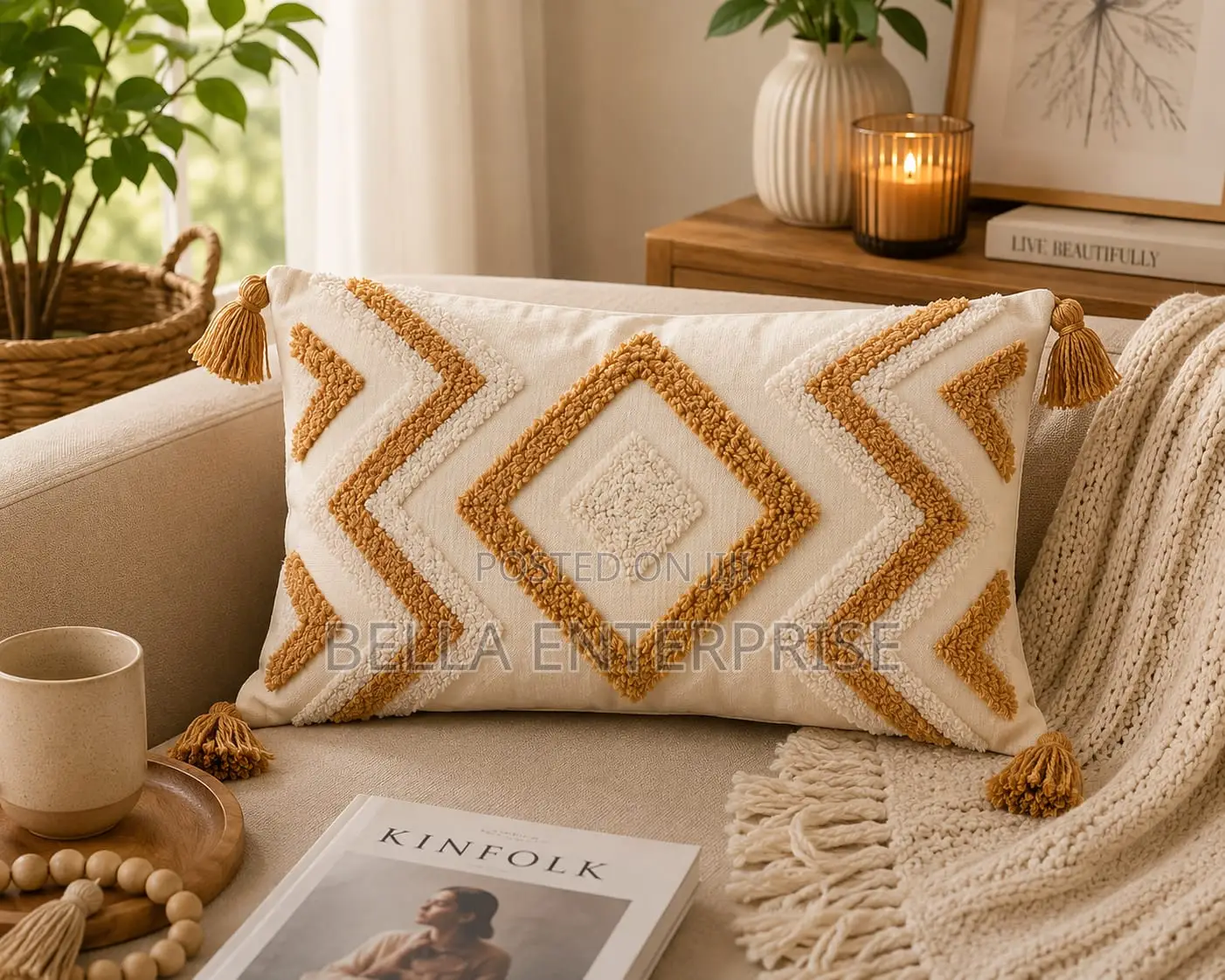 Tufted/ Bohemian Throw Pillow Covers