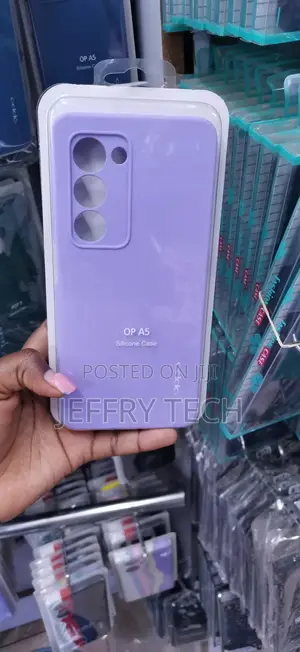 Light Purple (Lilac) Liquid Silicone Back Case Labeled for Oppo A5
