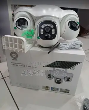 Solar Powered V380 4G Triple Lens Solar With 3 Rotating Cameras