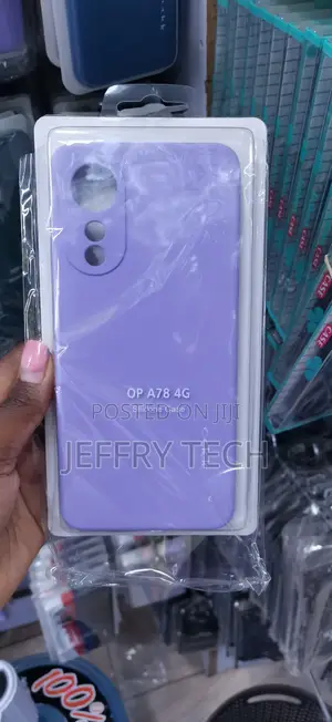 Purple Silicone Case Designed Specifically for OPPO A78 4G Smartphone