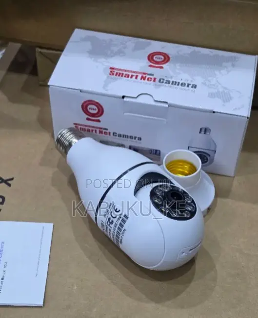 Smart Wireless WiFi Bulb Camera 360° PTZ | Single Lens Panoramic CCTV