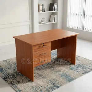 Custom Brown 3-Drawer Work Desk