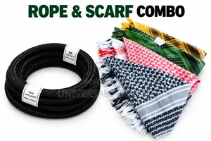 Arafat Keffiyeh Scarf With Agal Ring for Cultural Wear
