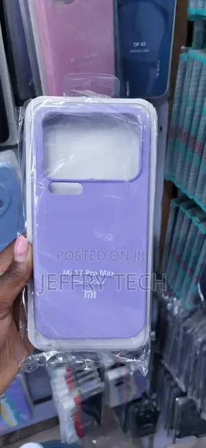 Light Purple (Lilac) Liquid Silicone Case Branded With "Mi 17 Pro Max