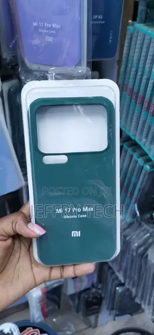 Dark Green Silicone Back Cover Case Labeled for the Xiaomi 17 Pro Max