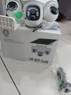 Wireless 3-Lens Solar PTZ Security Camera With WiFi