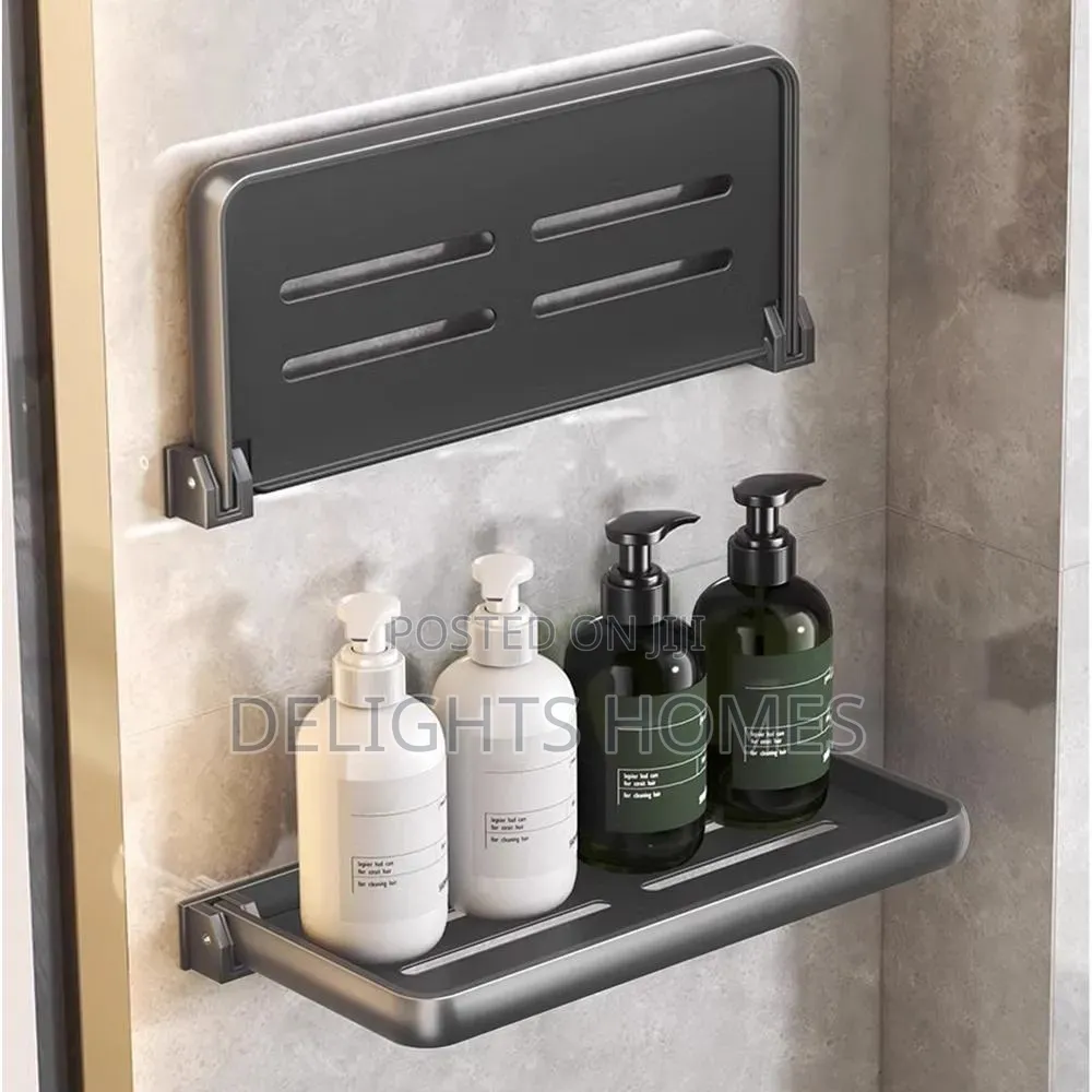 Foldable Shelf Space Saving Shower Rack-Cu