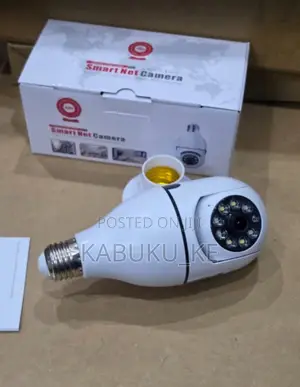 Smart Wireless WiFi Bulb Camera 360° PTZ | Single Lens + Night Vision