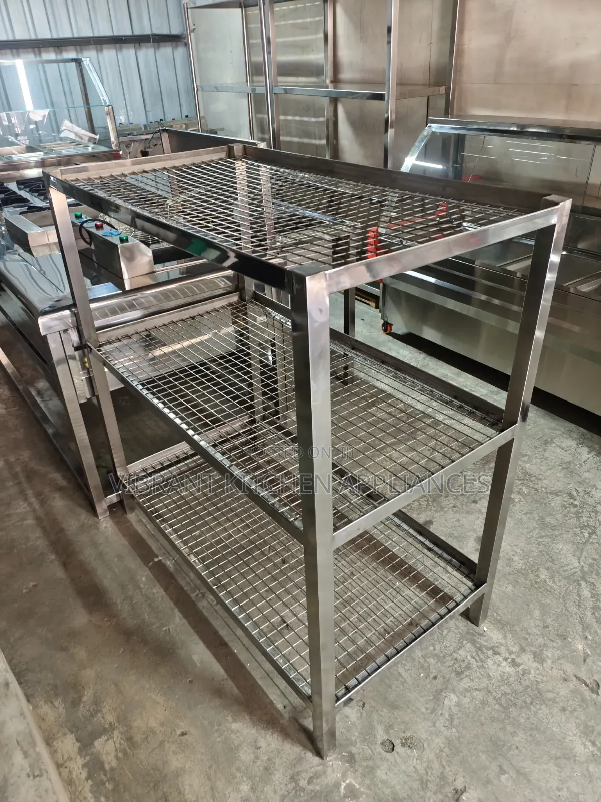 Three-Tier Stainless Steel Wire Mesh Rack