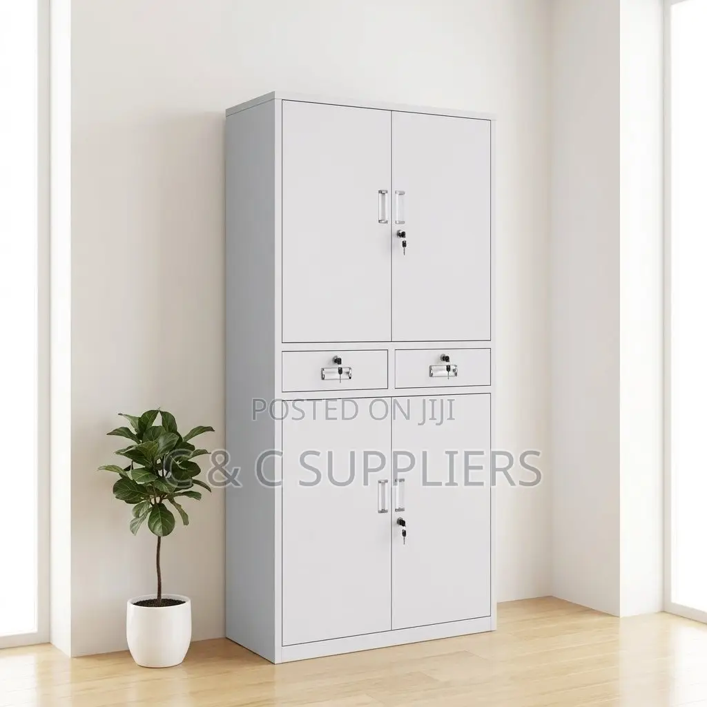 4-Door's Metallic File Cabinet With 2-Drawers