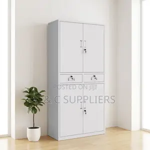 4-Door's Metallic File Cabinet With 2-Drawers