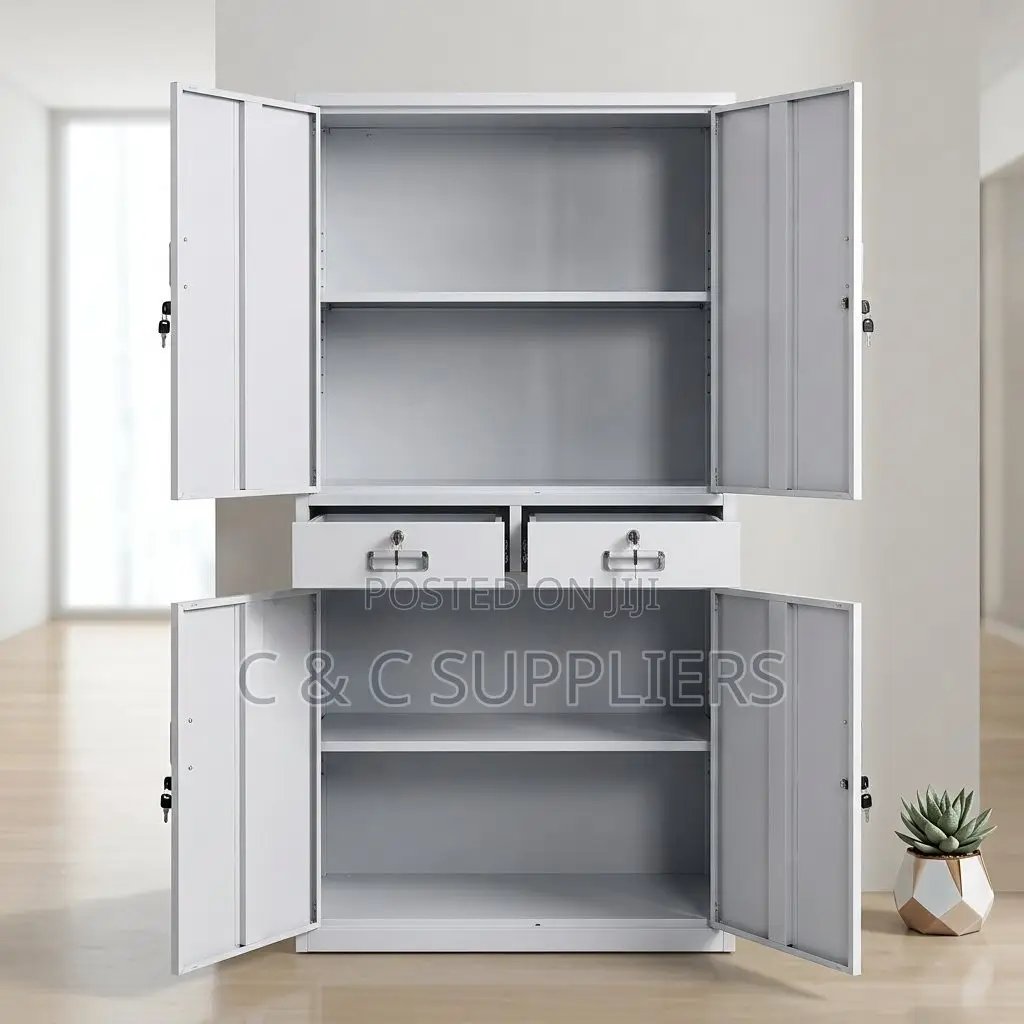 4-Door's Metallic File Cabinet With 2-Drawers