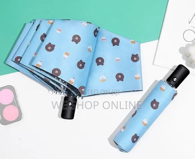 Anti-Uv Automatic Black Coating Sunscreen Bear Umbrella - main view