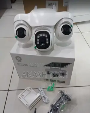 3-Lens Outdoor WiFi Solar Security Camera With PTZ