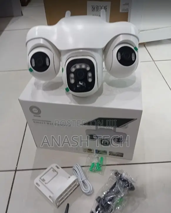 3-Lens Outdoor WiFi Solar Security Camera With PTZ