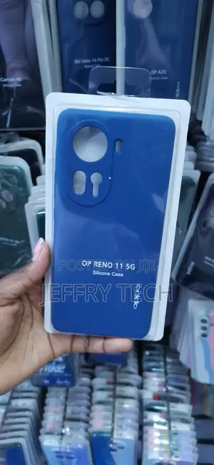 Dark Blue Liquid Silicone Back Case Designed for the Oppo Reno 11 5G