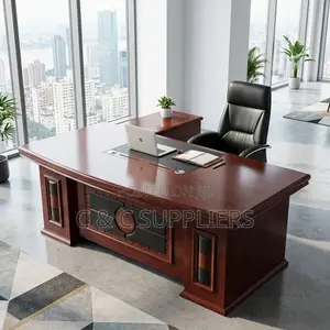 Executive Mahogany Study Desk-1.6m-Extension