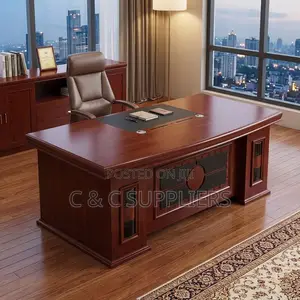 Executive Mahogany Study Desk-1.6m-Extension