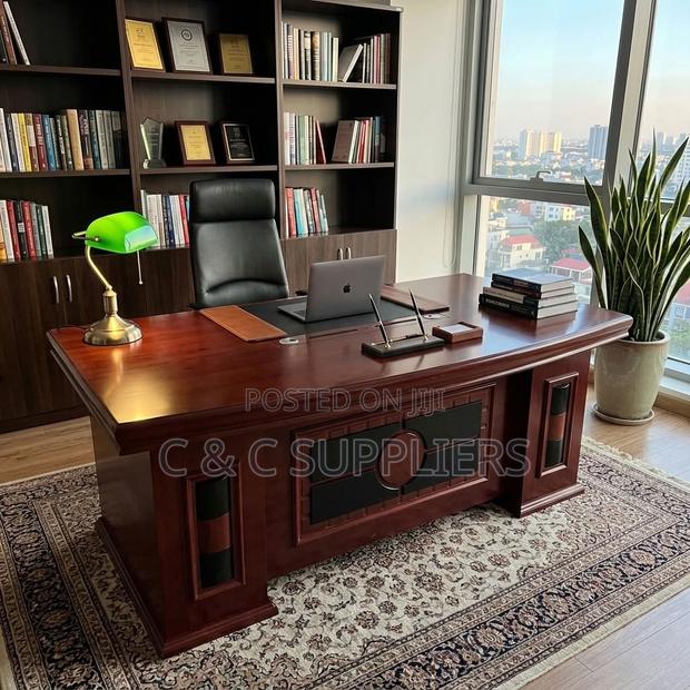 Executive Mahogany Study Desk-1.6m-Extension - thumbnail 3