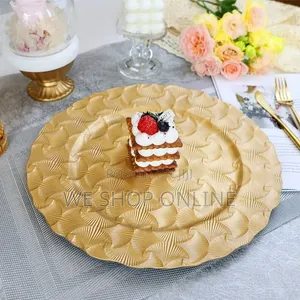 13" Round Reef Plastic Charger Plate.