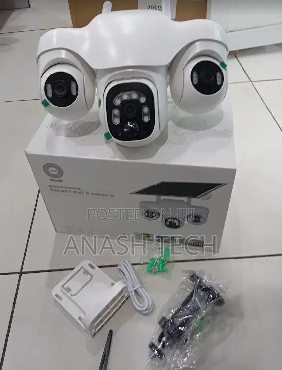 V380 Pro Triple Screen HD Solar Surveillance Camera