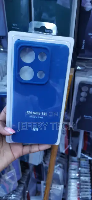Blue Silicone Phone Case for the Xiaomi Redmi Note 14 Series