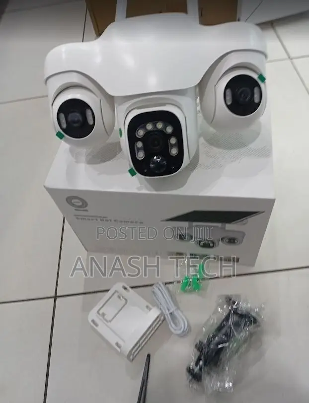Smart 3-Lens Wireless WiFi Solar PTZ CCTV Camera