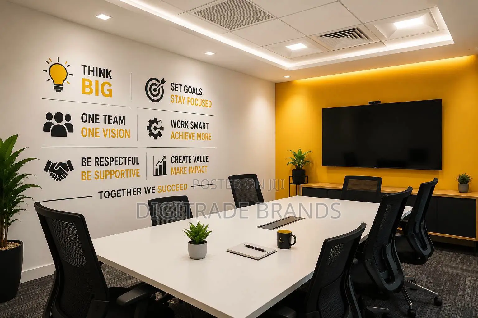 3D Office Wall Logos
