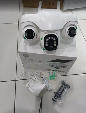 V380 Pro 3-Lens WiFi Solar Camera With 360° PTZ Monitoring