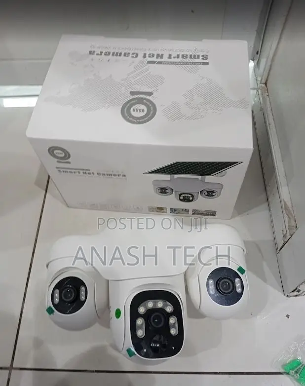 V380 Pro Triple Lens 3-Screen Solar WiFi PTZ Camera