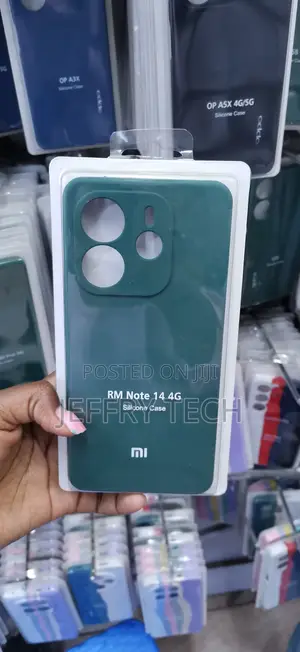 Dark Green Silicone Soft-Touch Phone Case for Xiaomi Redmi Note 14 4G
