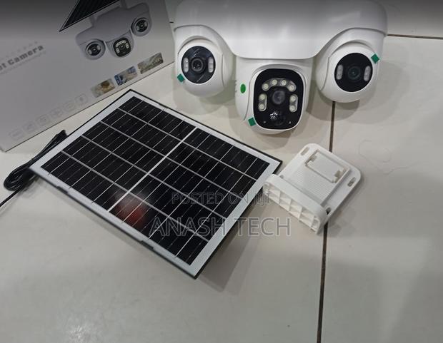 Smart 3-Lens Wireless CCTV Camera With Solar Power - main view