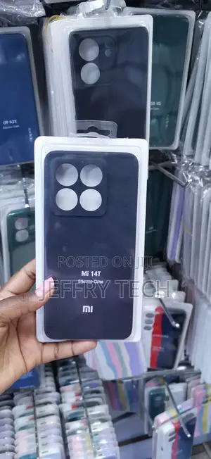 Black Silicone Phone Case for Xiaomi Mi 14T Similar Redmi/Xiaomi 14s