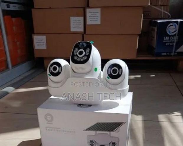 Smart Triple Lens Solar Powered PTZ CCTV Camera - main view